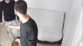 Camera ambush. cleaning lady falls in the trap!