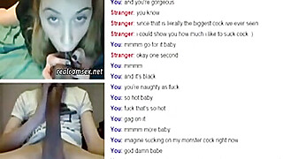 Cute Blonde online masturbation with random stranger