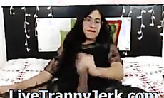 Giant penis tgirl strokes in bed 7197