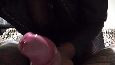 The Kinky Queen of Blowjobs “Dark Dea" suck a huge white Cock and swallow a lot of Cum