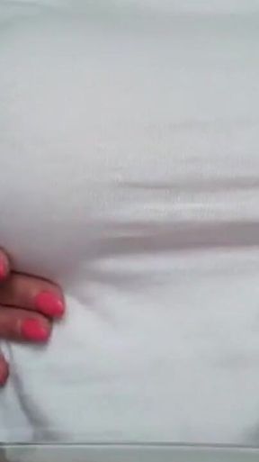 Nipples Orgasm and Next Cooling by Wetting My T-shirt