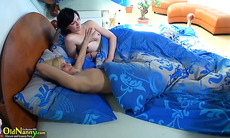 OldNanny Two blonge lesbians licking breast