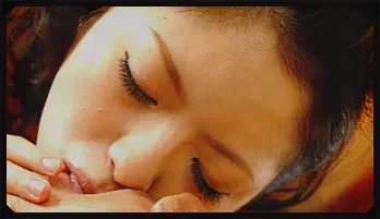 Hana gets covered by cumshots while her boyfriend fuccks her