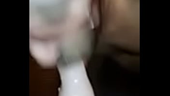 Blowing my dildo