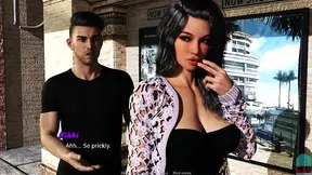 Petite stepmom enjoys huge rod in visual novel gameplay