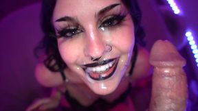 Alt Girl Sd.suga Blows And Gets Huge Cumshot Load