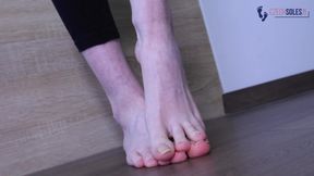 Foot Fetish Teasing with Long Nails on Long Toes