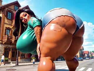 The Sexiest Huge Black Baddies Twerk and Bounce Their Booty Until U Cum! - AI Generated