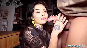 Public agent french babe crystal cherry outdoor suck off and Big Dick point of view