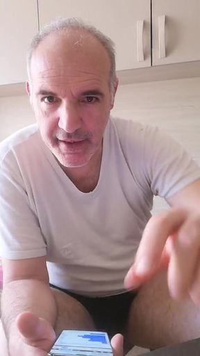 I Piss in the Plastic Cup and Masturbate with Real Pleasure My Hard Cock