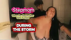 Step-mom seduces and bangs step-son in the kitchen