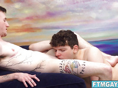 Welcome to bonus hole heaven! FTM boy Jaxson Cole fucked by Ethan Tate!