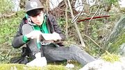 What happens behind the scenes after filming a gay twink’s massive outdoor ejaculation Cleanup and admiring the scenery