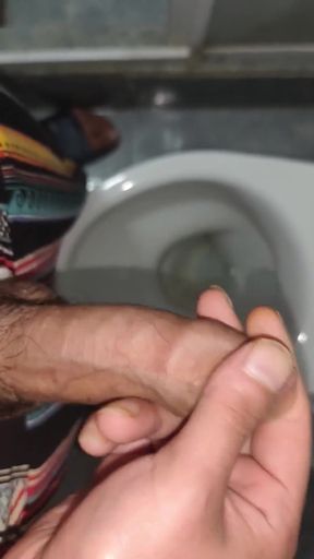 Beautiful Twink Jerks off in a Toilet