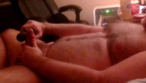 Vibrating my cock to an amazing orgasm