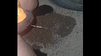 Public pissing out the car