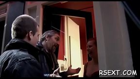 Hot playgirl gets down and jerks off a hard 10-pounder then sucks it