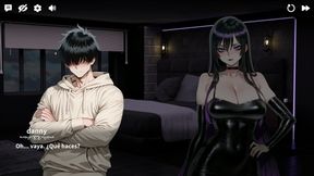 Hot gothic stepmom climbs on top to pleasure herself