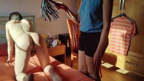Woman Spanking a Stripper
