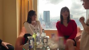 Oral Olympics: Brunette Babe Deepthroats Big Tit Gang in HD
