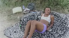 Horny Black Hiker Chick Fucking Outdoors