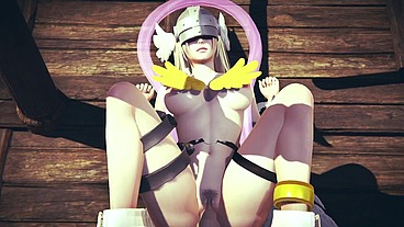Sex with Angewomon in POV - Digimon hentai parody