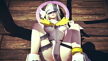 Sex with Angewomon in POV - Digimon hentai parody