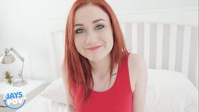 JAY'_S POV - SLENDER REDHEADED NYMPHO SCARLETT SKIES IS THE PERFECT PETITE CUM SLUT