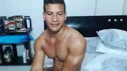 Latino Stud Naked Talkign