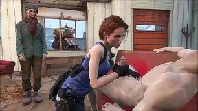Jill Valentine Endures Wild Face-Fucking Amid Fallout 4 Chaos
