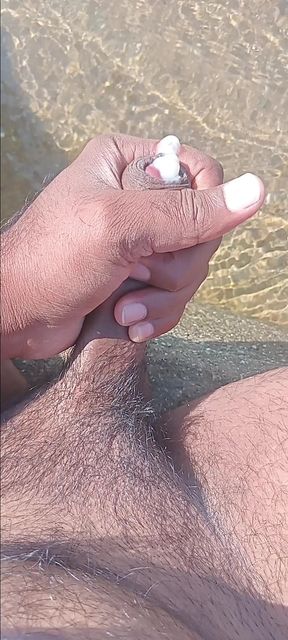 Water and open air feeling awesome for mastarbaring