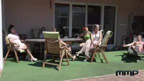 Neighbor seduces Czech MILF at pool party