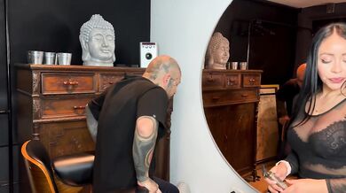 Sexy barber lets me fuck her hard while filling her thick ass with cream Felipe Skull