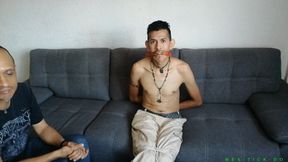 Ethan Gets Humiliated With Merciless Full Body Tickling By His Mate Zandy. Seems Like He Can Nothing Do Against It. What A Pity.