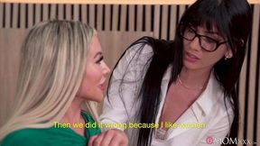 Striking Carla Boom and Yenifer Chacon at shaved scene