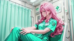 pink hair nurse s afternoon whispers: from lazy gaze to fingertips trembling