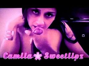 ☆ Latina Muddy Deep Facehole Dark-hued Athlete Large Wood ♤ Gave Me Facial cumshot ♤ Camila Sweetlipz