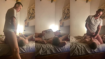 Students share a bed: "Whoever cums first stays on the floor" 🥵 [FULL HD]