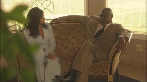 Hot brunette gets severely penetrated from behind