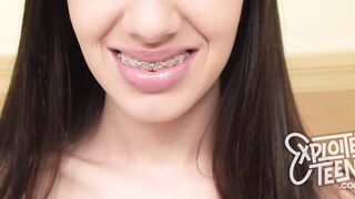 Very petite 18 yr old with BRACES stars in the POV porn