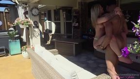 Sweet Vickie BBC Fucking Creampie By The Pool porn video