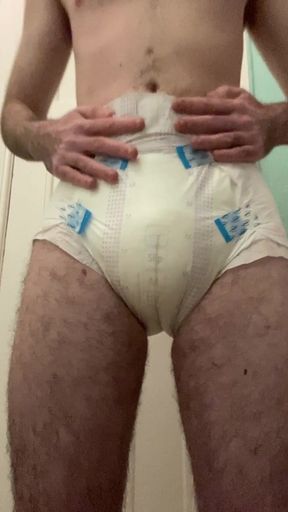 Wet a fresh diaper