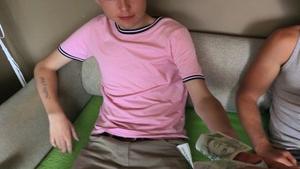 boys nailing each other?s asses in an impromptu 3some