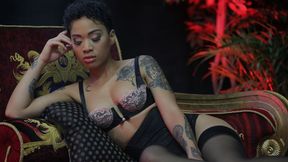 Tattooed ebony with big boobs Honey Gold screwed in the missionary pose