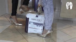 Diapers desroyed under Stilettos