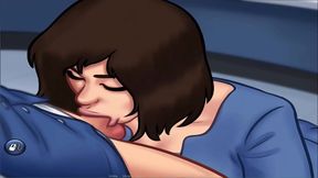 Stepsister Gives Stranger a Sultry Blowjob and Ass Teasing Until Explosive Orgasm