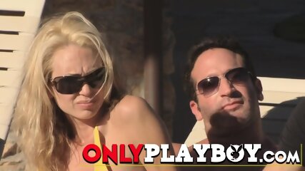 Join a wild pool party with naked swinger babes and a lot of oral sex.