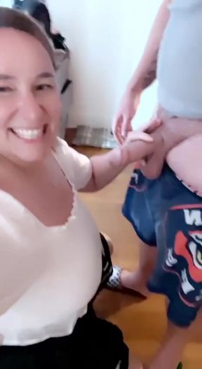 Woman checking baby's diaper