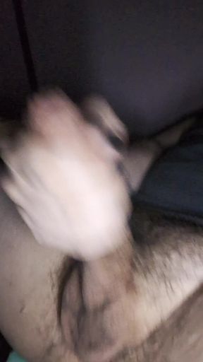 Stroking My Hairy Uncut Girl Cock!