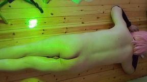 Femboy Enjoys Self-oil Massage on His Big Butt